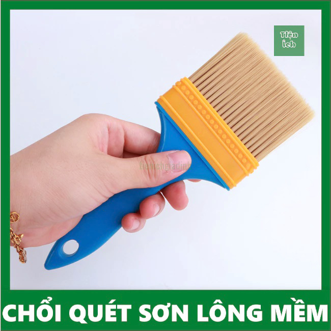 - Chổi quét sơn có  thể tái sử dụng nhiều lần; - Chổi cọ sơn dễ dàng rửa vệ sinh bằng nước, rất nhanh khô; - Tay cầm nhựa đúc không cong vênh khi tiếp xúc nhiệt độ ngoài trời