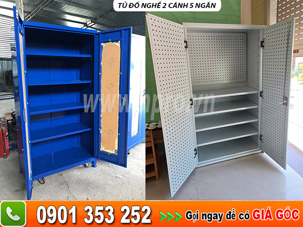 Giới Thiệu 2 Mẫu Tủ Treo Đồ Nghề 2 Cánh 5 Ngăn 